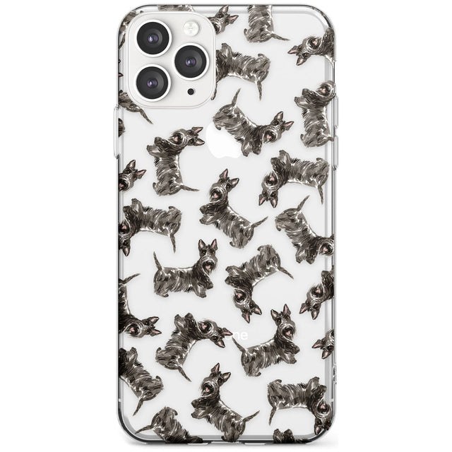 Scottish Terrier Watercolour Dog Pattern Slim TPU Phone Case for iPhone 11 Pro Max