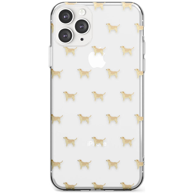 Tan Labrador Dog Pattern Clear Slim TPU Phone Case for iPhone 11 Pro Max
