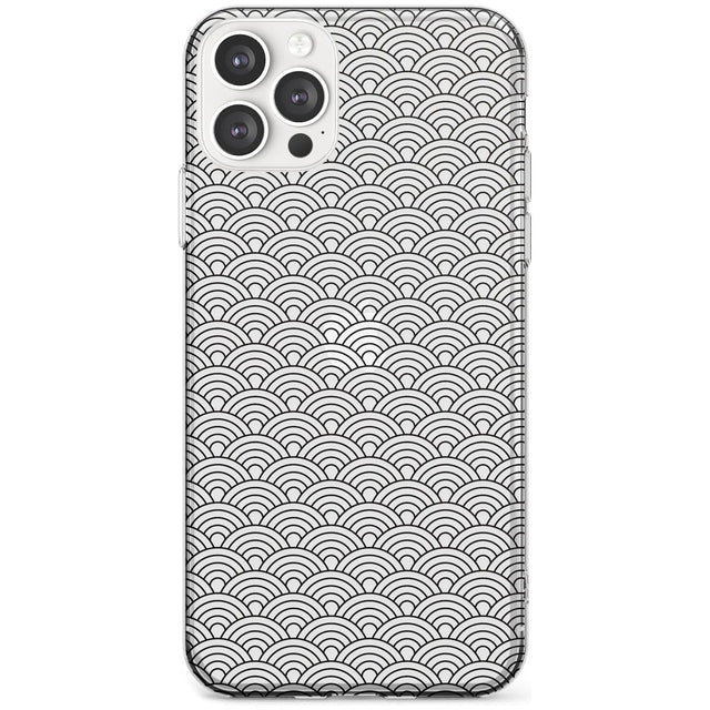 Abstract Lines: Scalloped Pattern Black Impact Phone Case for iPhone 11 Pro Max