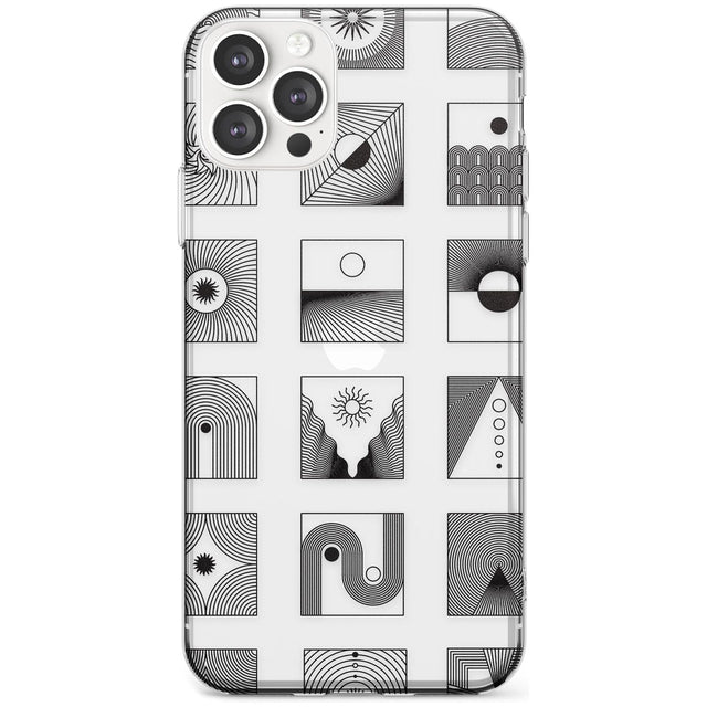 Abstract Lines: Mixed Pattern #2 Black Impact Phone Case for iPhone 11 Pro Max