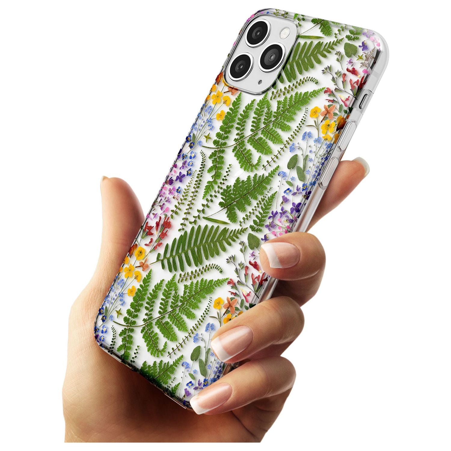 Busy Floral and Fern Design Slim TPU Phone Case for iPhone 11 Pro Max