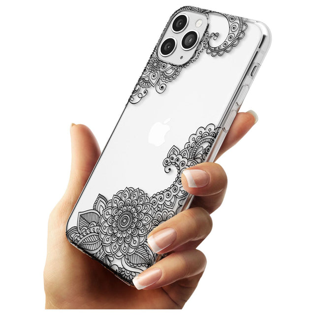 Black Henna Botanicals Slim TPU Phone Case for iPhone 11 Pro Max