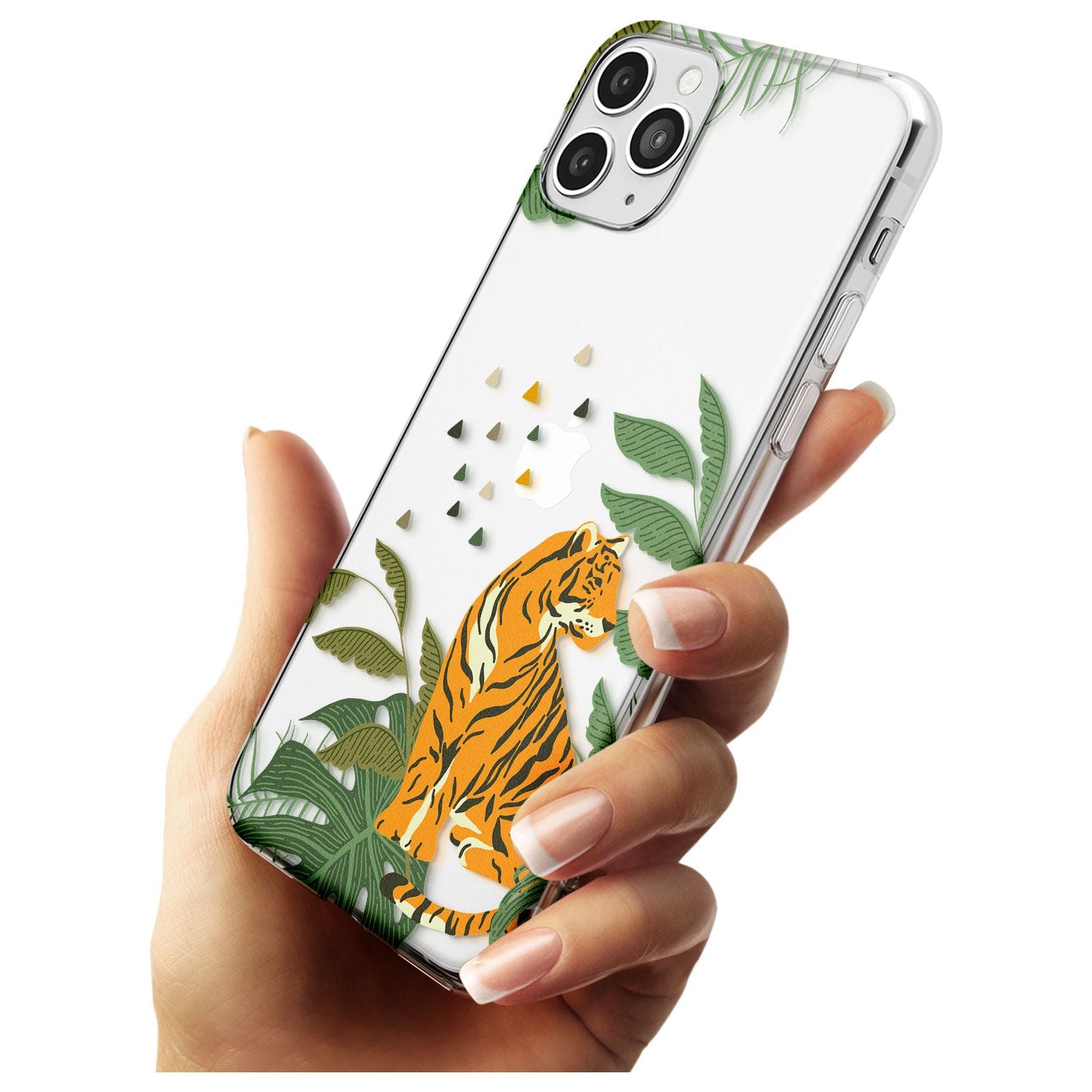 Large Tiger Clear Jungle Cat Pattern Slim TPU Phone Case for iPhone 11 Pro Max