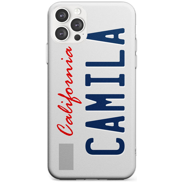 California License Plate Black Impact Phone Case for iPhone 11 Pro Max