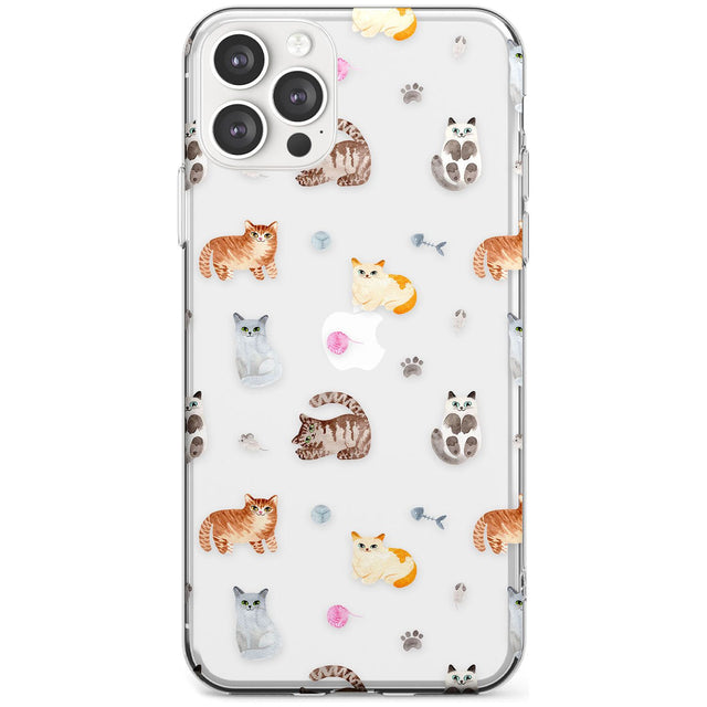 Cats with Toys - Clear Black Impact Phone Case for iPhone 11 Pro Max