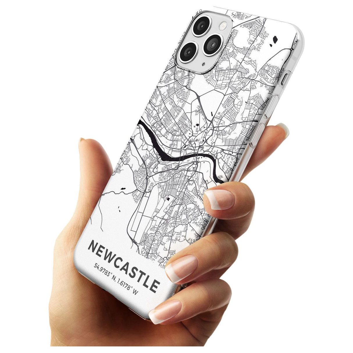Map of Newcastle, England Slim TPU Phone Case for iPhone 11 Pro Max