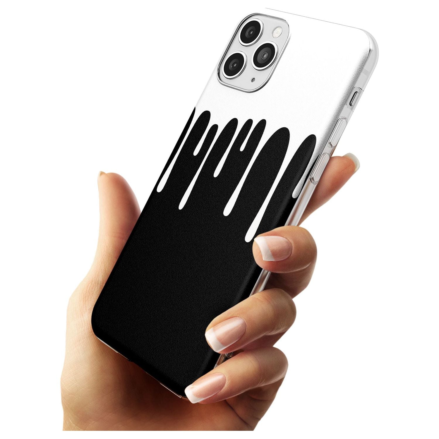 Melted Effect: White & Black iPhone Case Slim TPU Phone Case Warehouse 11 Pro Max