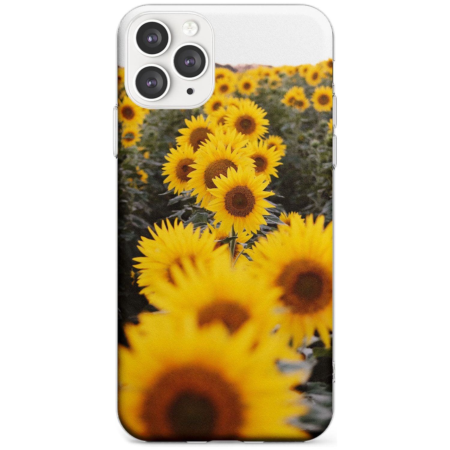 Sunflower Field Photograph Slim TPU Phone Case for iPhone 11 Pro Max