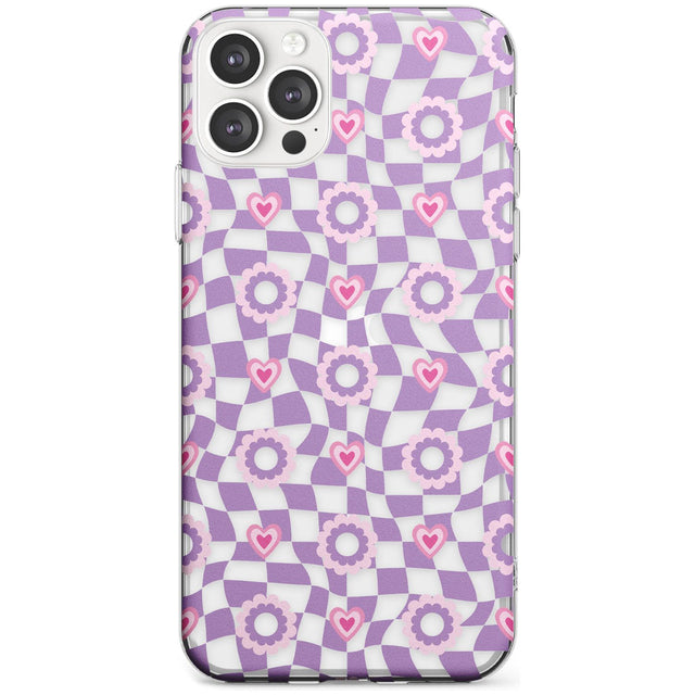 Checkered Love Pattern Slim TPU Phone Case for iPhone 11 Pro Max