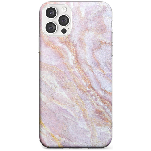 Soft Pink & Yellow Onyx Marble Texture Black Impact Phone Case for iPhone 11 Pro Max