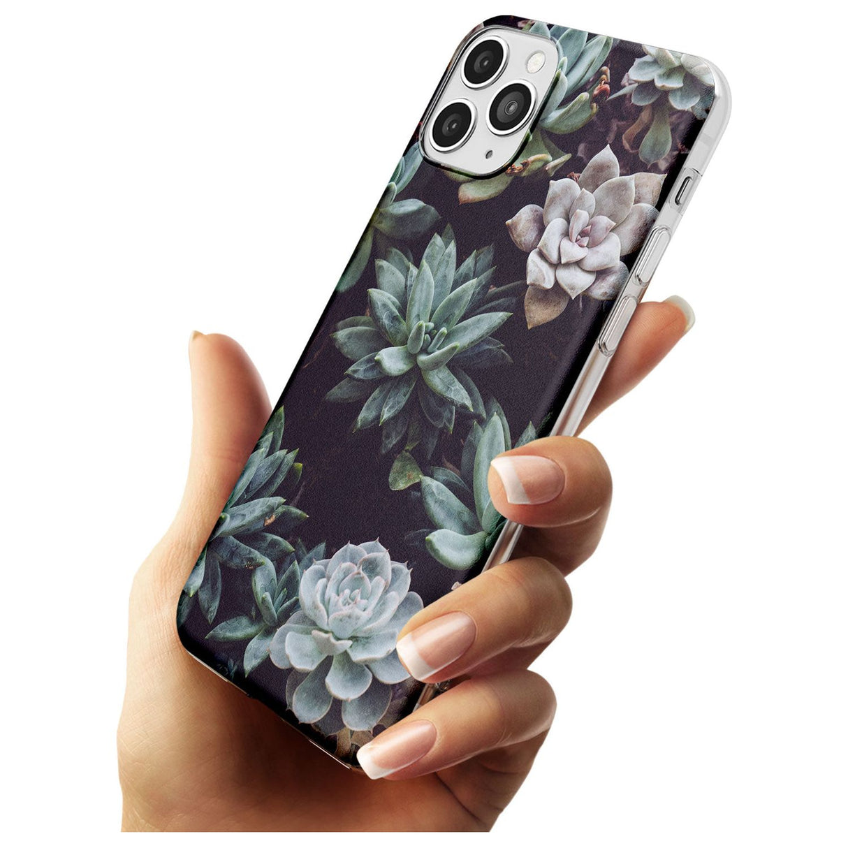 Mixed Succulents - Real Botanical Photographs Slim TPU Phone Case for iPhone 11 Pro Max