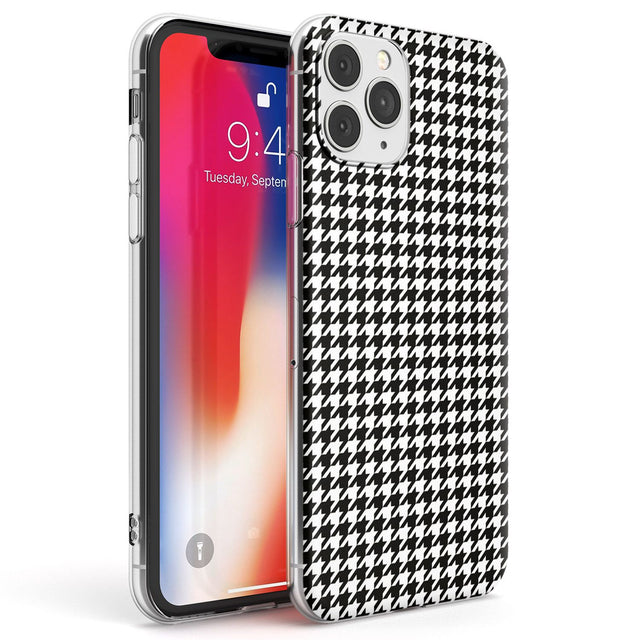 Chic Houndstooth Check Phone Case iPhone 11 Pro Max / Clear Case,iPhone 11 Pro / Clear Case,iPhone 12 Pro Max / Clear Case,iPhone 12 Pro / Clear Case Blanc Space