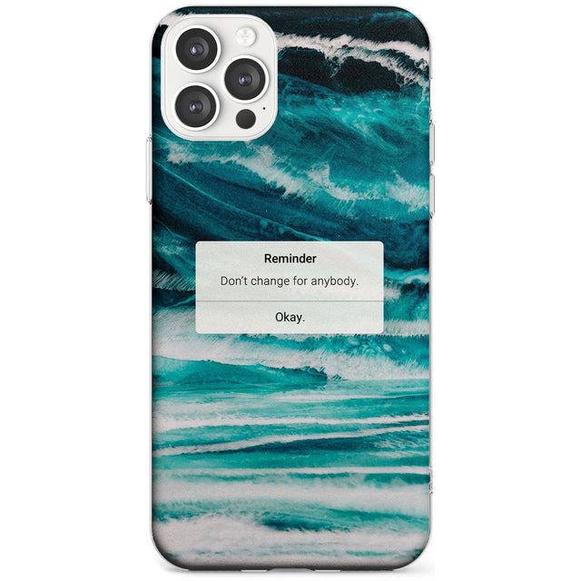 "Don't Change" iPhone Reminder Black Impact Phone Case for iPhone 11 Pro Max