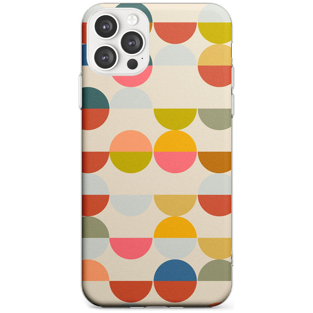 Abstract Retro Shapes: Colourful Circles Black Impact Phone Case for iPhone 11 Pro Max