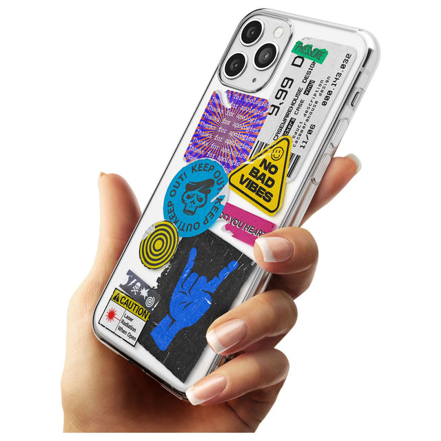 No Bad Vibes Sticker Mix Black Impact Phone Case for iPhone 11 Pro Max