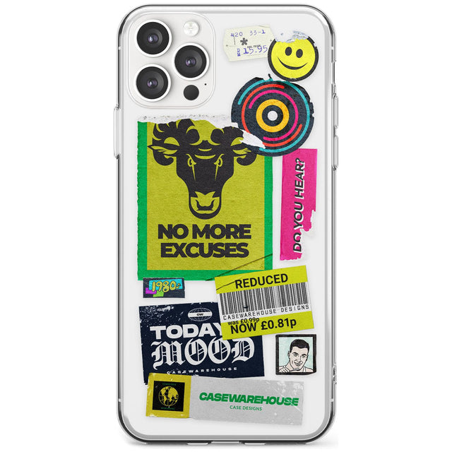 No More Excuses Sticker Mix Black Impact Phone Case for iPhone 11 Pro Max