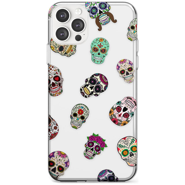 Mixed Sugar Skull Pattern Slim TPU Phone Case for iPhone 11 Pro Max
