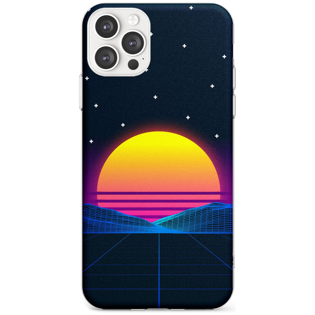Retro Sunset Vaporwave Slim TPU Phone Case for iPhone 11 Pro Max