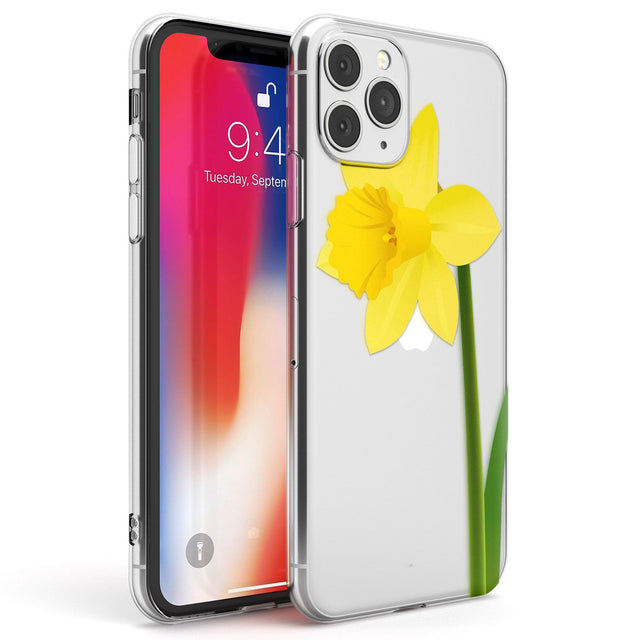 Daffodil Phone Case iPhone 11 Pro Max / Clear Case,iPhone 11 Pro / Clear Case,iPhone 12 Pro Max / Clear Case,iPhone 12 Pro / Clear Case Blanc Space