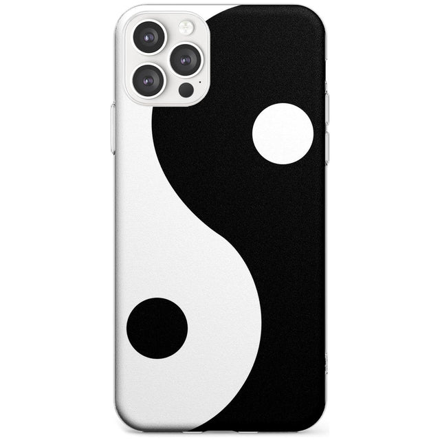 Large Yin Yang Phone Case iPhone 12 Pro Max / Clear Case,iPhone 12 Pro / Clear Case,iPhone 11 Pro Max / Clear Case,iPhone 11 Pro / Clear Case Blanc Space