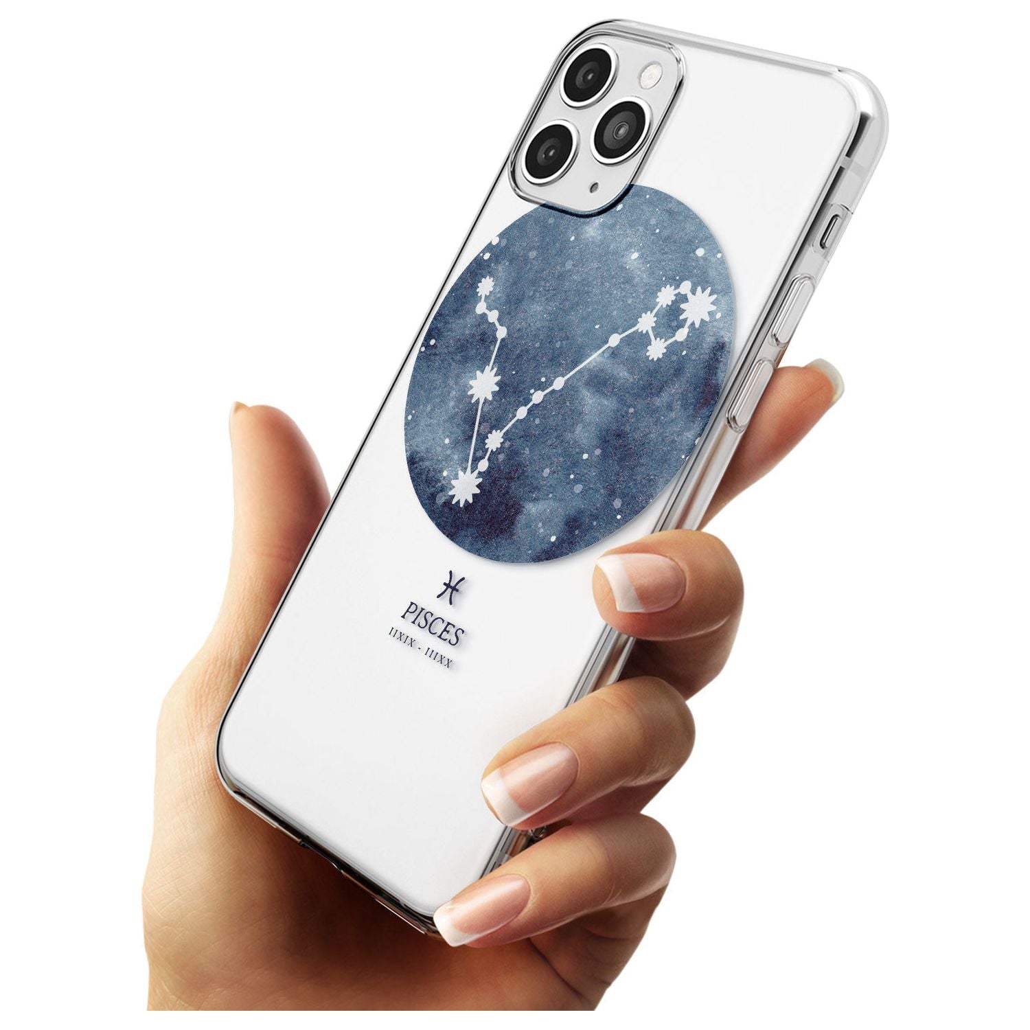 Pisces Zodiac Transparent Design - Blue Slim TPU Phone Case for iPhone 11 Pro Max
