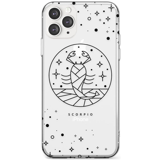 Scorpio Emblem - Transparent Design Slim TPU Phone Case for iPhone 11 Pro Max