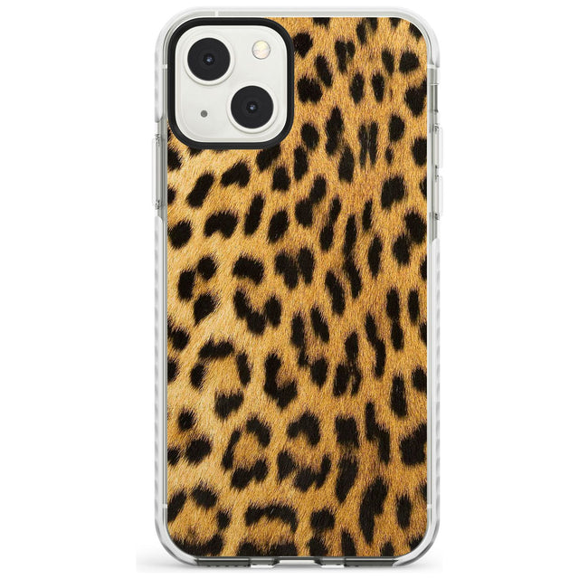 Designer Fashion Gold Leopard Print Phone Case iPhone 13 Mini / Impact Case Blanc Space
