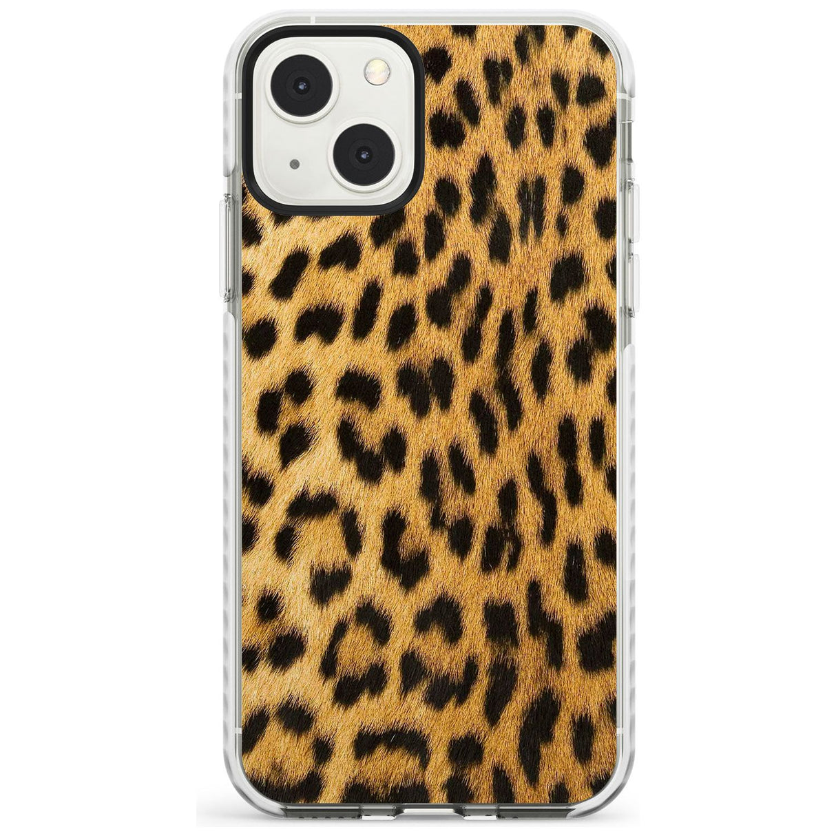 Designer Fashion Gold Leopard Print Phone Case iPhone 13 Mini / Impact Case Blanc Space