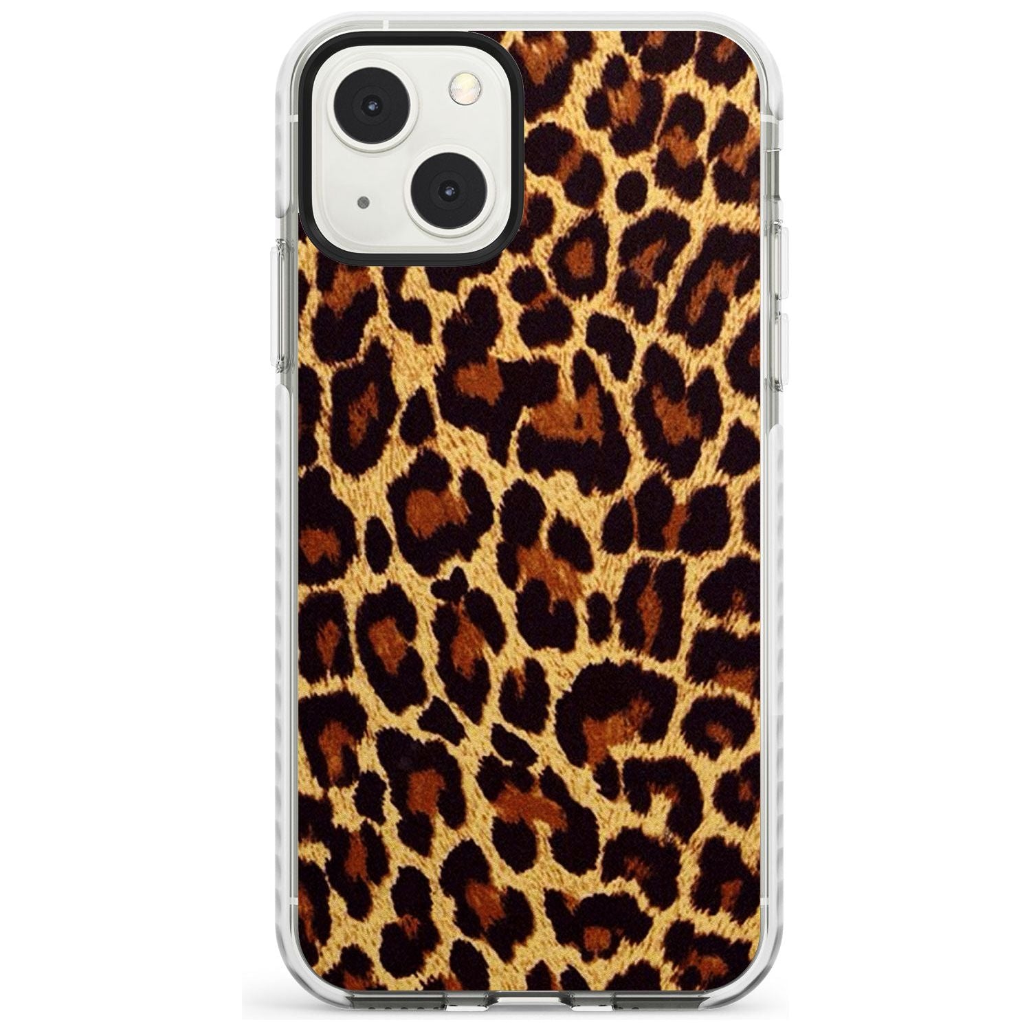 Gold Leopard Print Phone Case iPhone 13 Mini / Impact Case Blanc Space