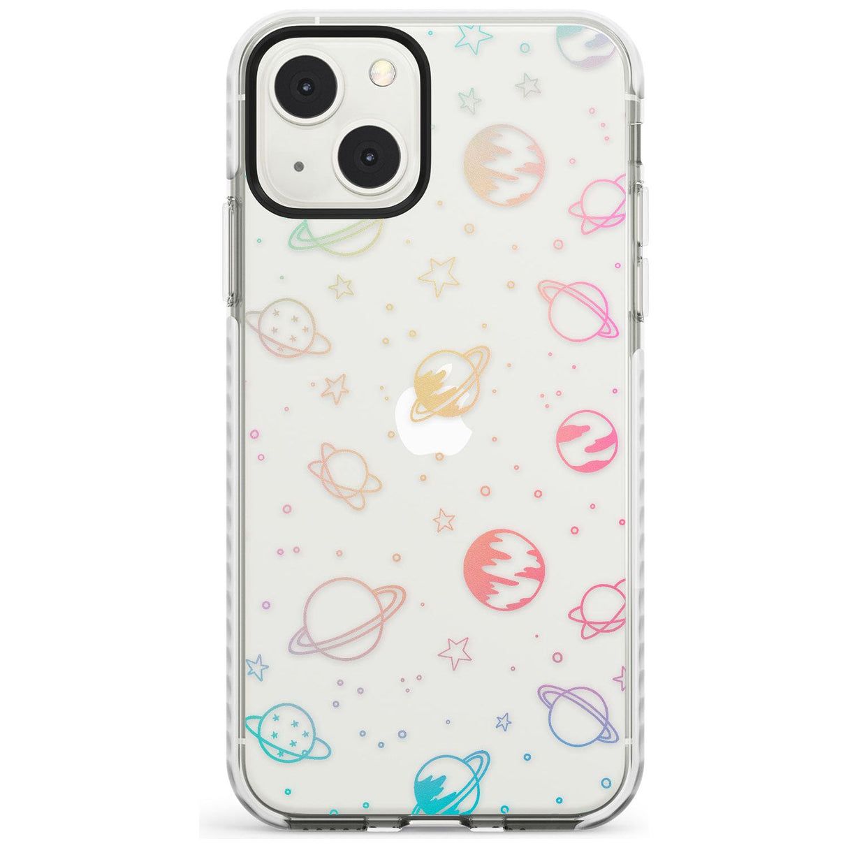Cosmic Outer Space Design Pastels on Clear Phone Case iPhone 13 Mini / Impact Case Blanc Space
