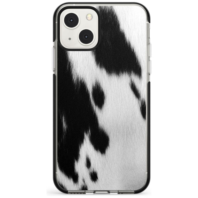 Designer Fashion Cowhide Phone Case iPhone 13 Mini / Black Impact Case Blanc Space