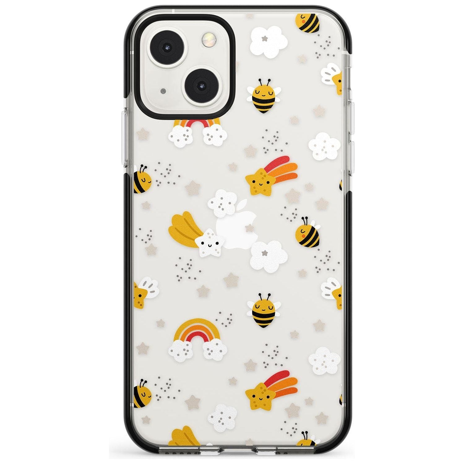 Busy Bee Phone Case iPhone 13 Mini / Black Impact Case Blanc Space