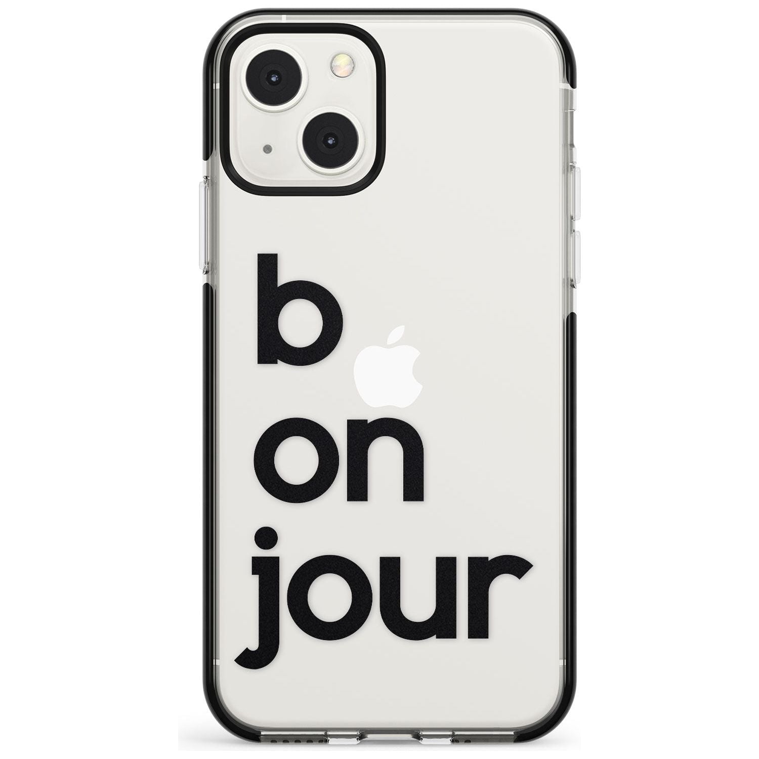Bonjour Phone Case iPhone 13 Mini / Black Impact Case Blanc Space
