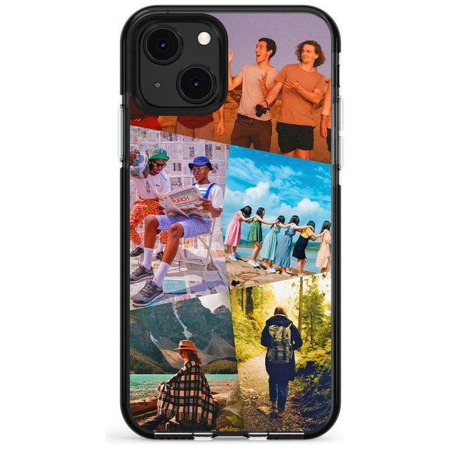Abstract Photo Grid Black Impact Phone Case for iPhone 13 & 13 Mini