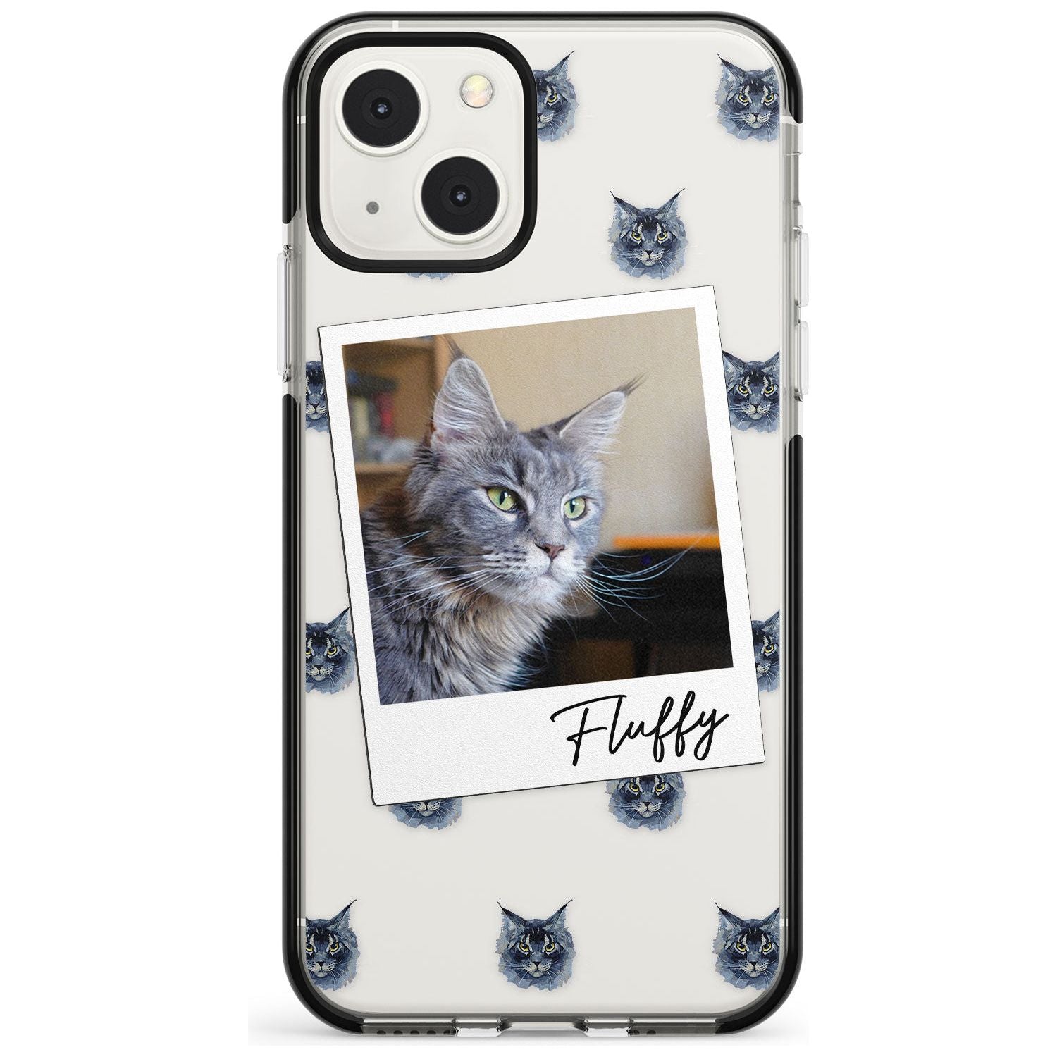 Personalised Maine Coon Photo Black Impact Phone Case for iPhone 13 & 13 Mini