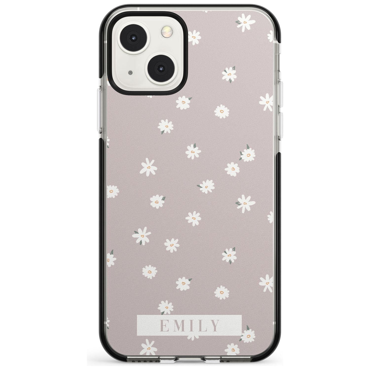 Personalised Dusty Rose Personalised Custom Phone Case iPhone 13 Mini / Black Impact Case Blanc Space