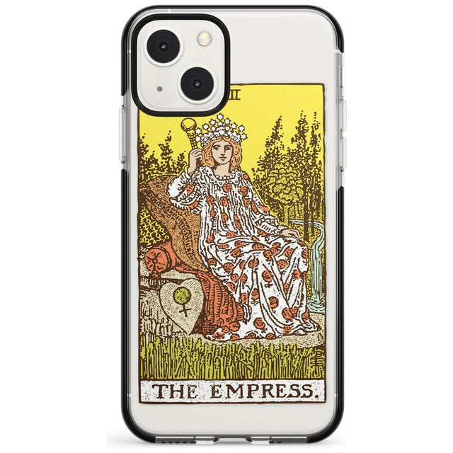 Personalised The Empress Tarot Card - Colour Custom Phone Case iPhone 13 Mini / Black Impact Case Blanc Space