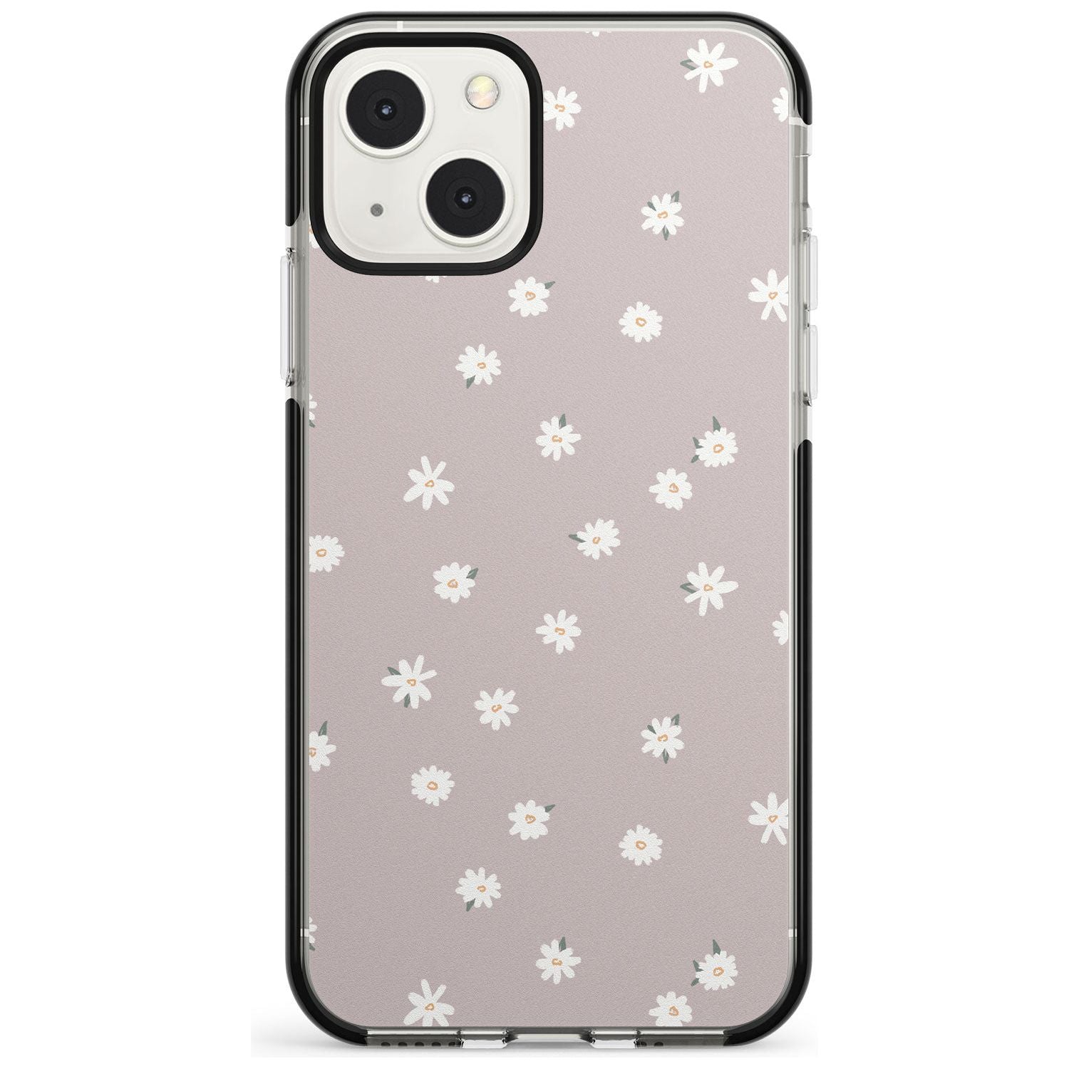 Dark Pink Cute Floral Design Phone Case iPhone 13 Mini / Black Impact Case Blanc Space