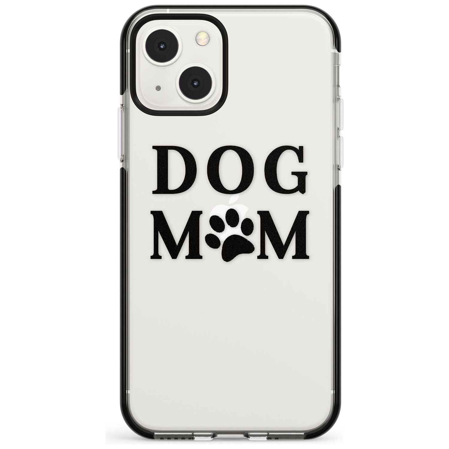 Dog Mom Paw Print Phone Case iPhone 13 Mini / Black Impact Case Blanc Space
