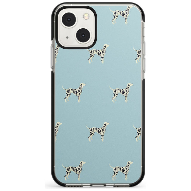 Dalmation Dog Pattern Phone Case iPhone 13 Mini / Black Impact Case Blanc Space