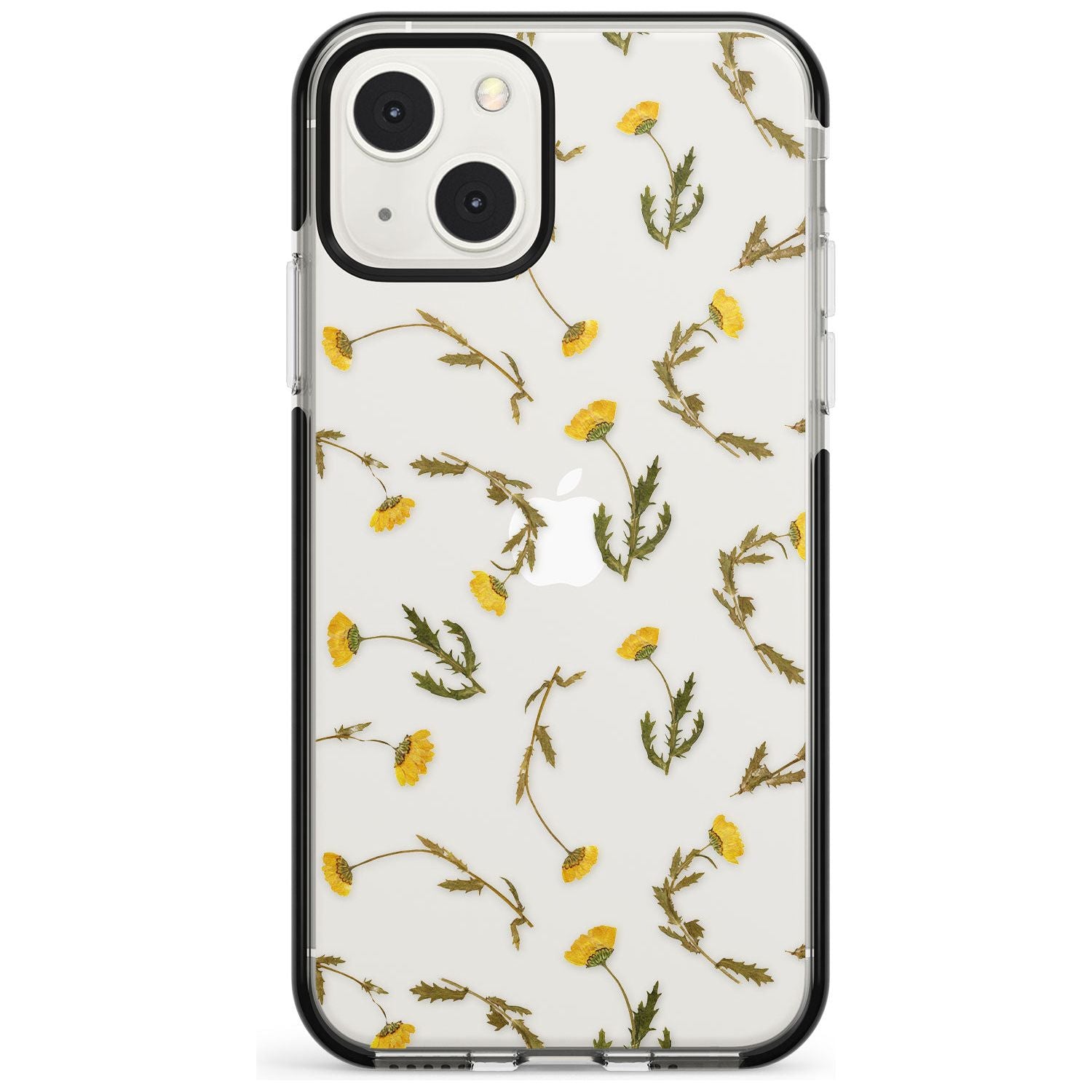 Long Stemmed Wildflowers - Dried Flower-Inspired Phone Case iPhone 13 Mini / Black Impact Case Blanc Space