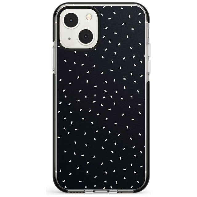 Confetti (Black) Phone Case iPhone 13 Mini / Black Impact Case Blanc Space