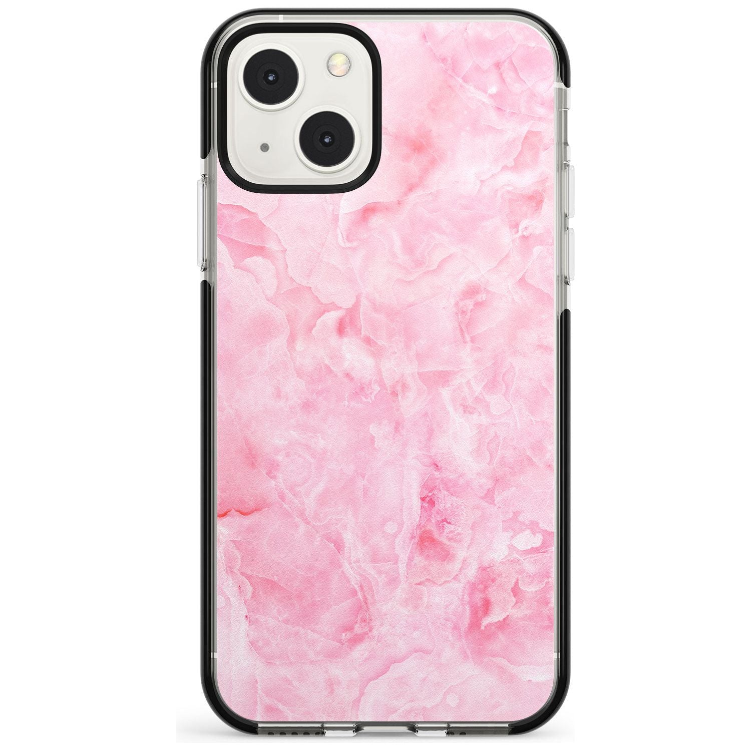 Bright Pink Onyx Marble Texture Phone Case iPhone 13 Mini / Black Impact Case Blanc Space