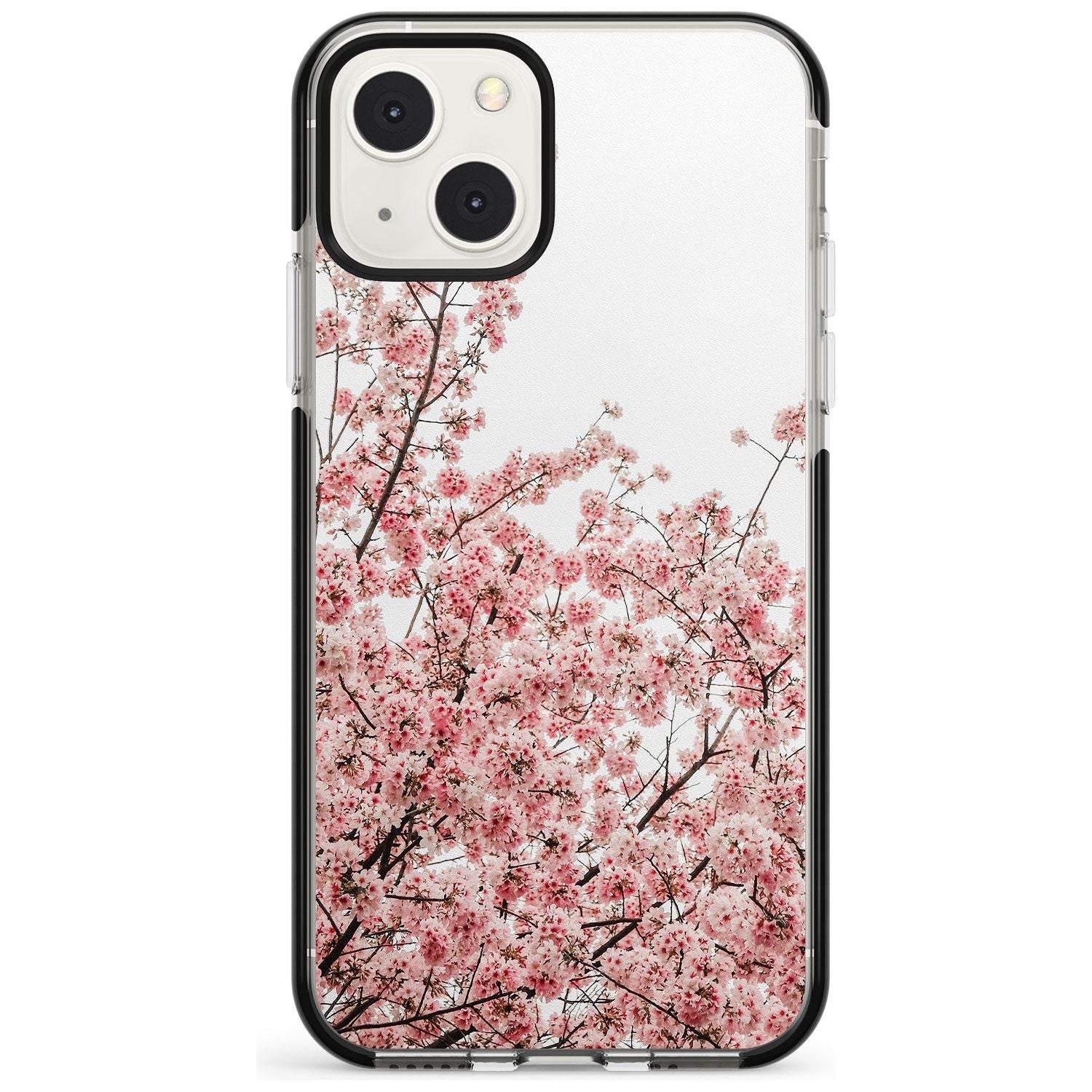 Cherry Blossoms - Real Floral Photographs Phone Case iPhone 13 Mini / Black Impact Case Blanc Space