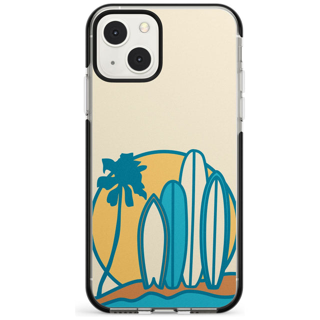 Beach Bound Phone Case iPhone 13 Mini / Black Impact Case Blanc Space