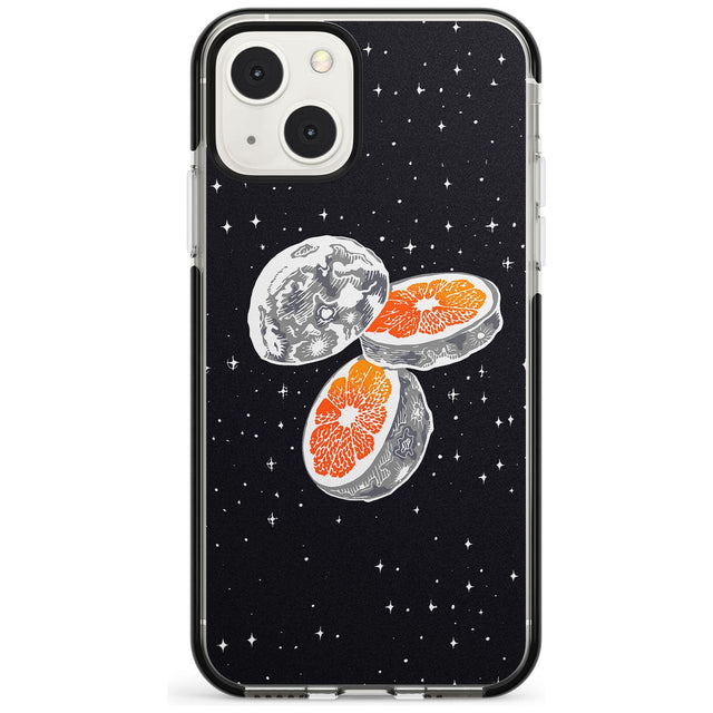 Blood Orange Moon Phone Case iPhone 13 Mini / Black Impact Case Blanc Space