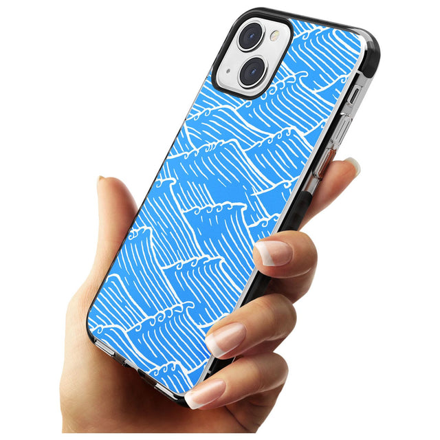 Waves Pattern Black Impact Phone Case for iPhone 13 & 13 Mini