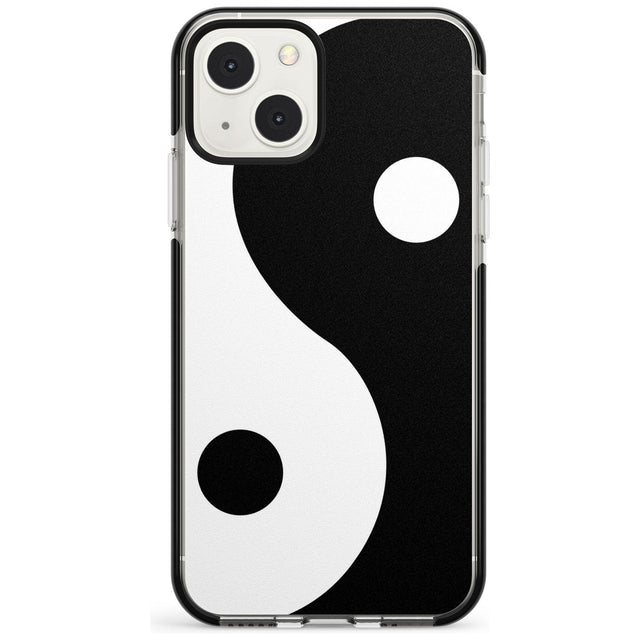 Large Yin Yang Black Impact Phone Case for iPhone 13 & 13 Mini
