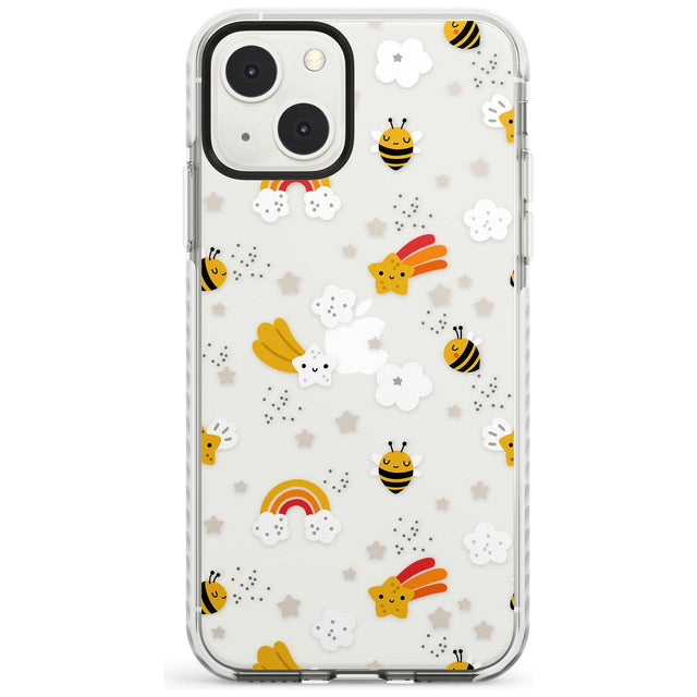 Busy Bee Phone Case iPhone 13 Mini / Impact Case Blanc Space