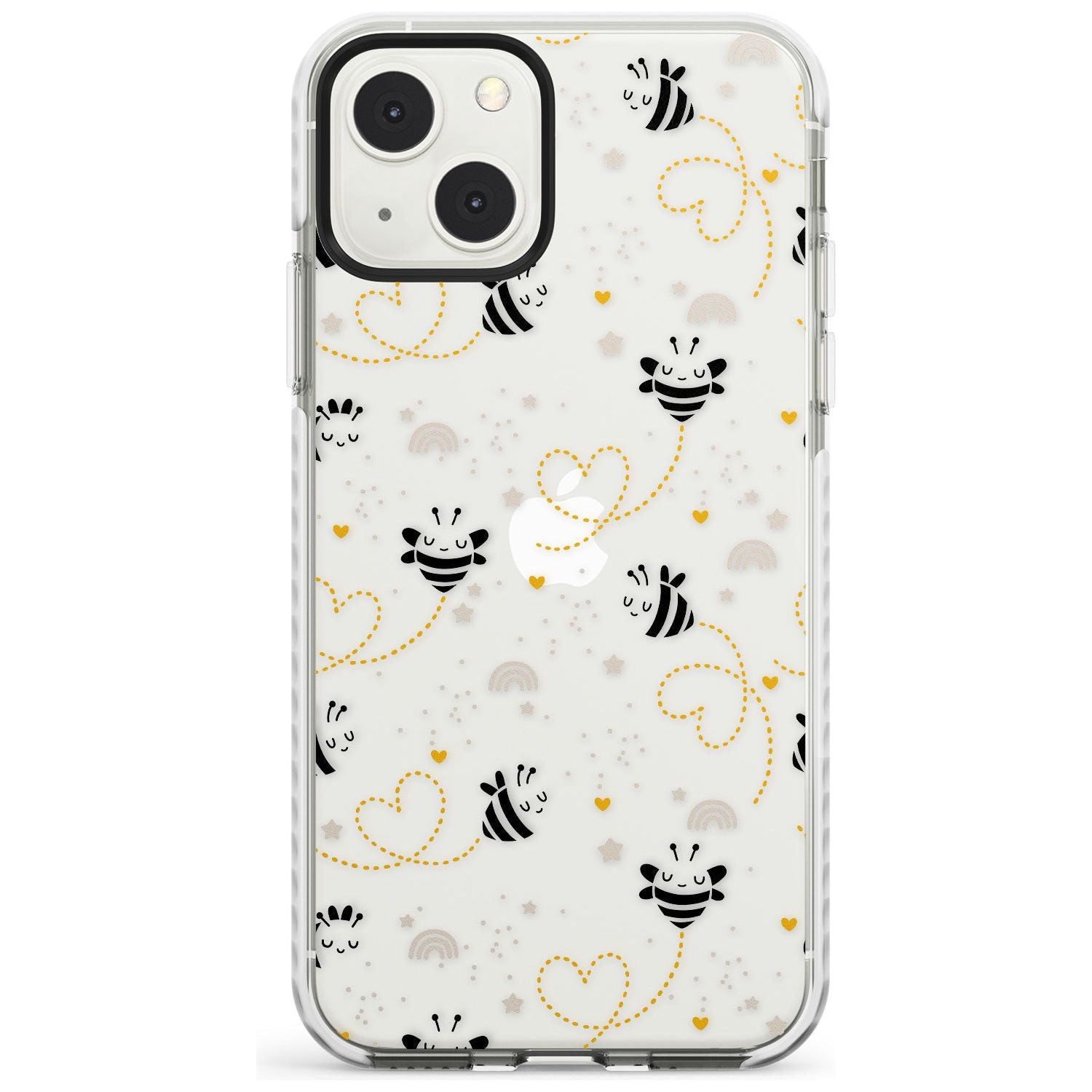 Sweet as Honey Patterns: Bees & Hearts (Clear)